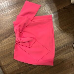 Elegant Pink Bow-Tie Skirt
